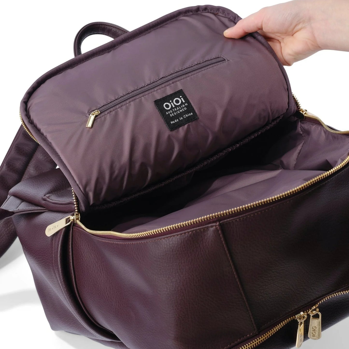 OiOi Multitasker Diaper Bag - Mulberry