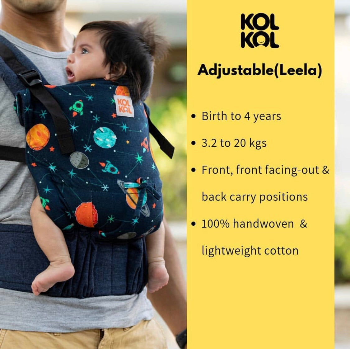 Kol Kol Leela Adjustable Baby Carrier