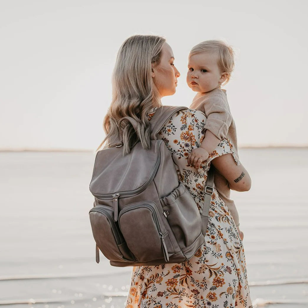 OiOi Faux Leather Signature Diaper Bags (Backpacks)