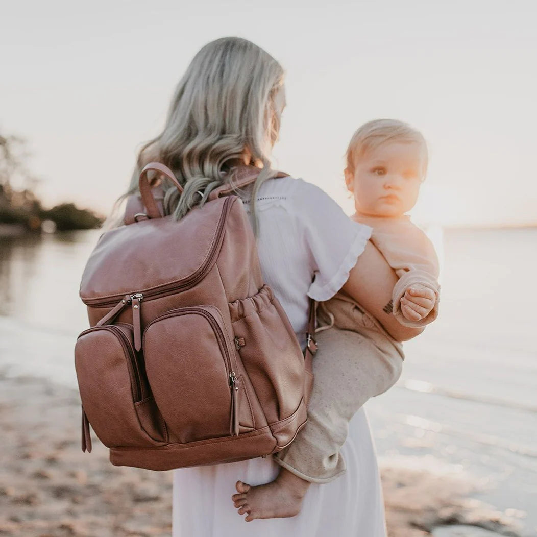 OiOi Faux Leather Signature Diaper Bags (Backpacks)