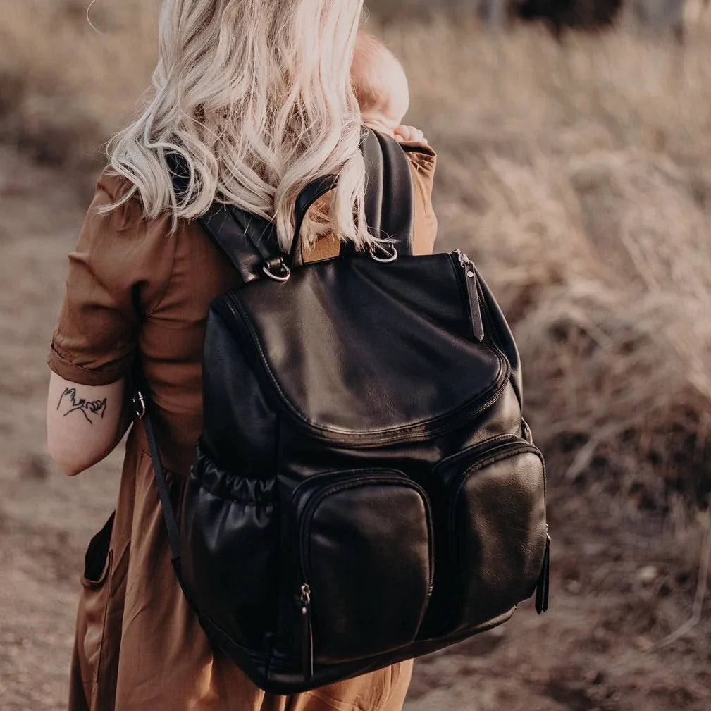 OiOi Faux Leather Signature Diaper Bags (Backpacks)