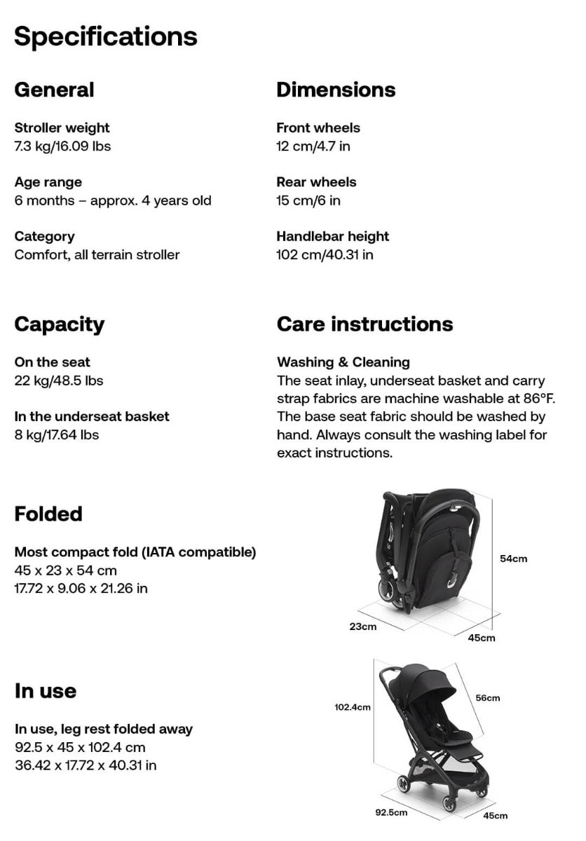 Bugaboo Butterfly Stroller (Flight friendly)