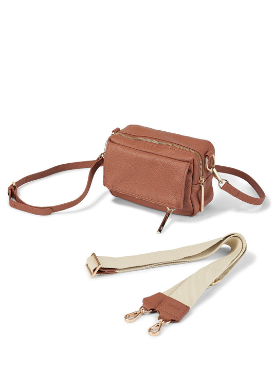 Playground Cross-Body Bag - Terracotta Genuine Leather