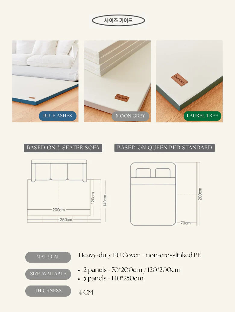 Folding Mat 8 Layers High Density Memory Fabric Foam