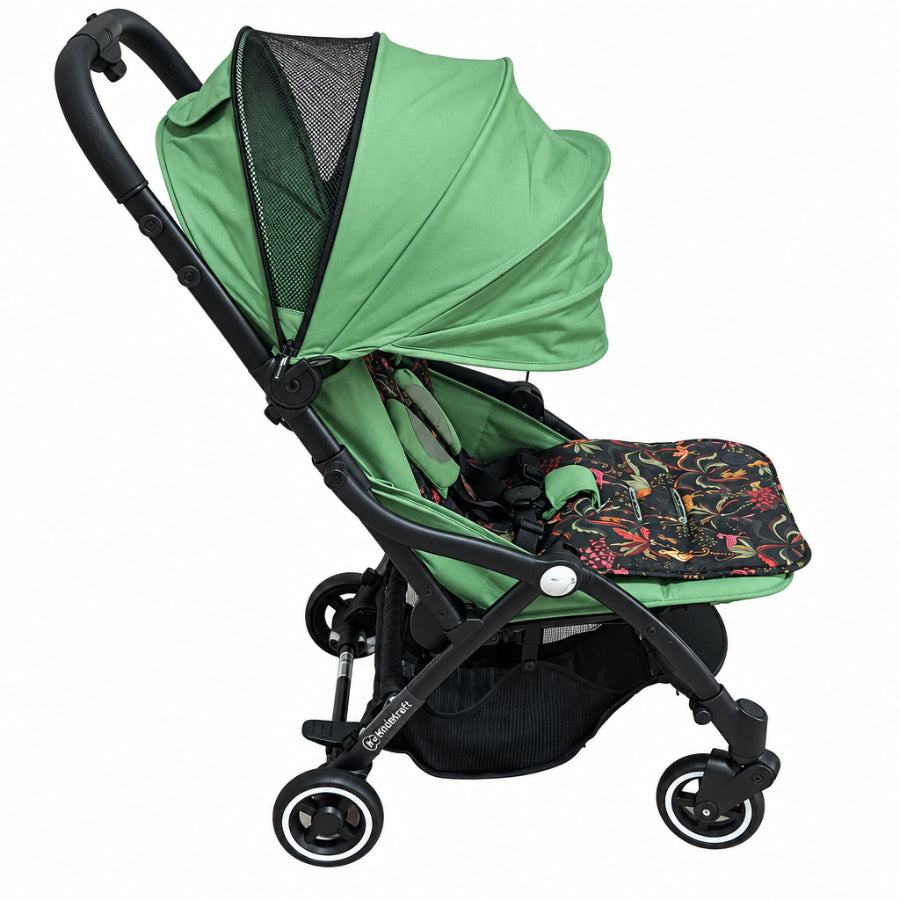 Side view of Hamilton X1 Lite stroller with opened canopy