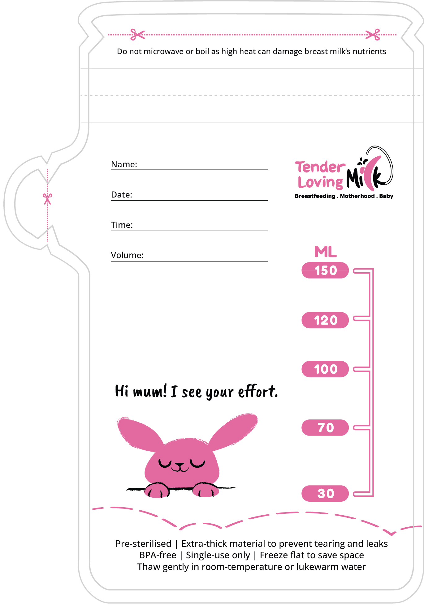 TLM Breastmilk Storage Bag