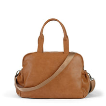 Faux Leather Carry All Diaper Bag - Tan