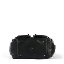 Faux Leather Carry All Diaper Bag - Black