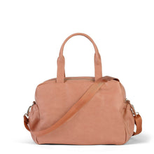 Faux Leather Carry All Diaper Bag - Dusty Rose