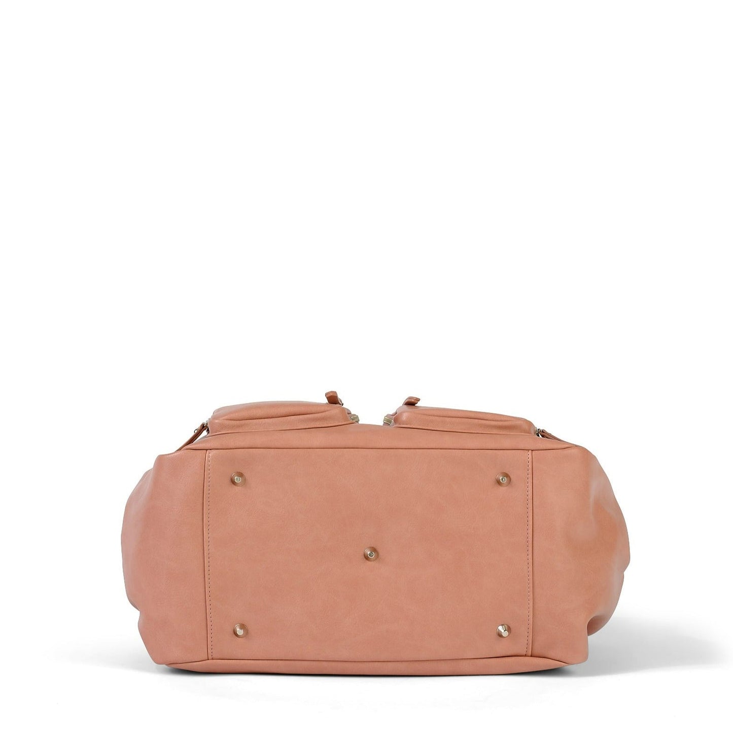 Faux Leather Carry All Diaper Bag - Dusty Rose