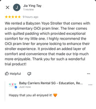 OiOi Pram / Stroller Liners (Reversible & Water Resistant)