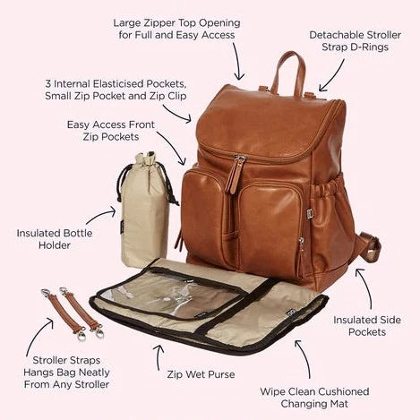 OiOi Faux Leather Diaper Bags (Backpacks)